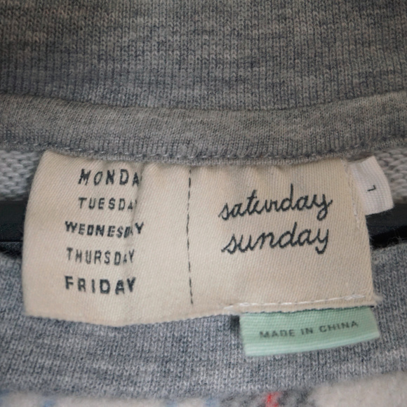 Anthro Saturday Sunday Plaid Front Sweatshirt - Picture 3 of 4